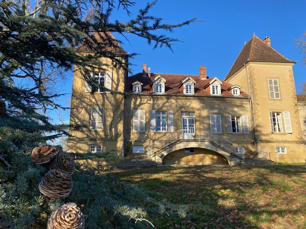 The chateau and the front lawn