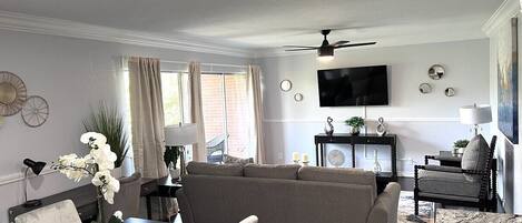 Smart TV, fireplace