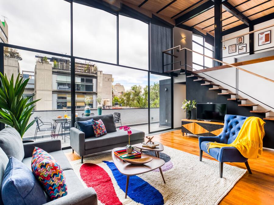 Luxury Penthouse with Terrace | Living area | LED TV