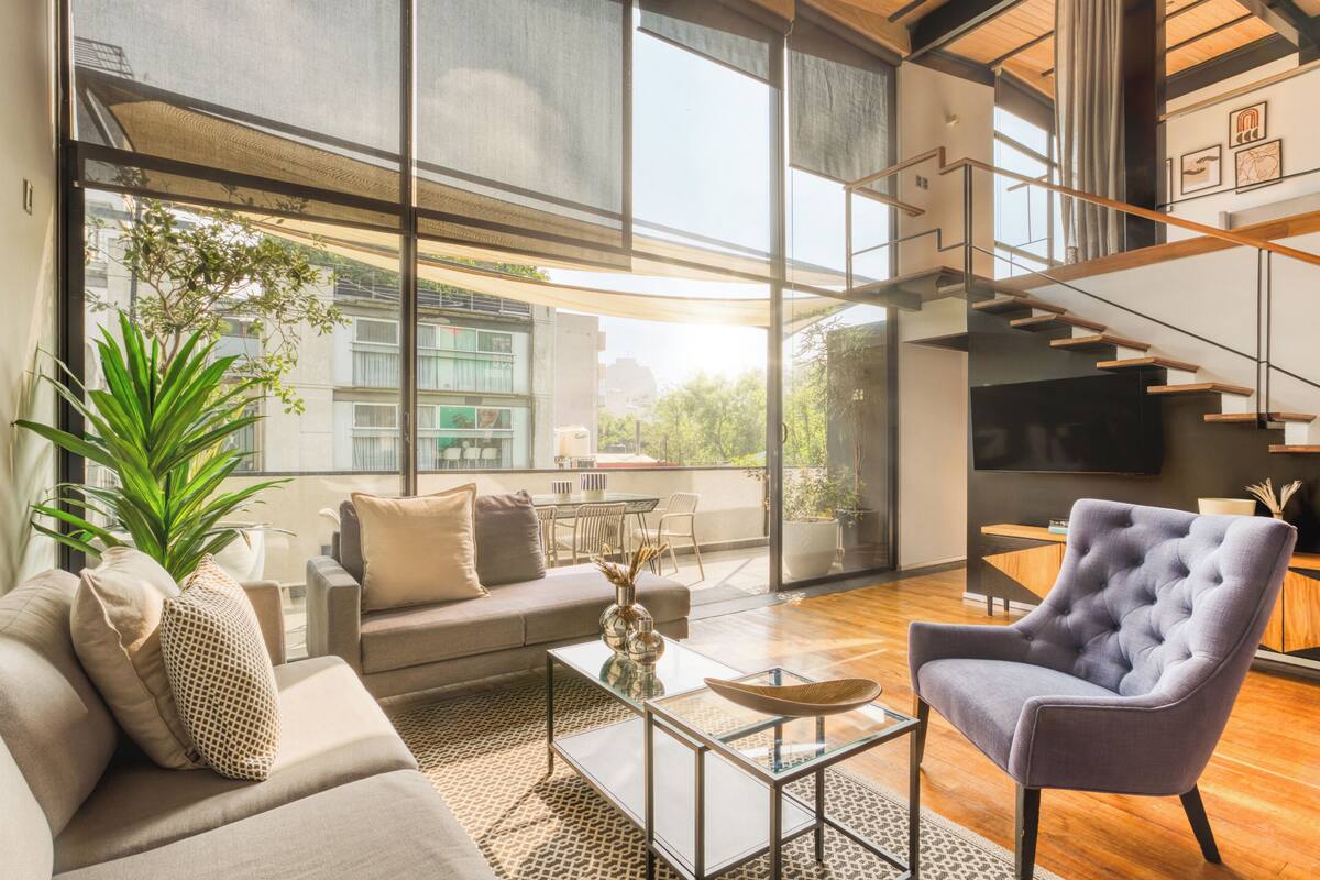 Luxury Penthouse with Terrace | Living area | LED TV