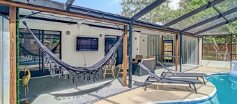 Mad Beach Bungalow w/ Heated Pool - 4 Mins to Madeira Beach