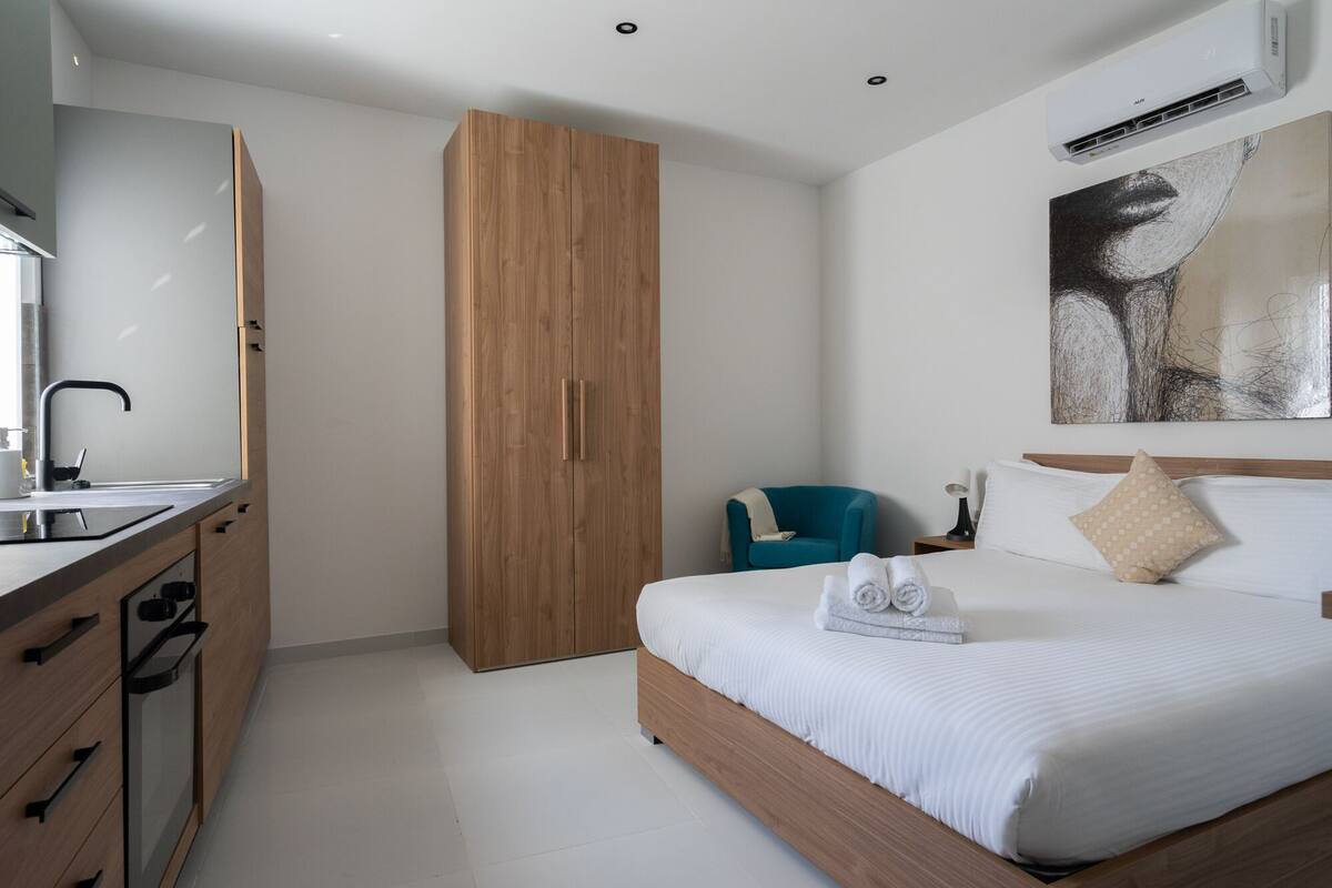 Studio Suite | Desk, soundproofing, iron/ironing board, WiFi (free)