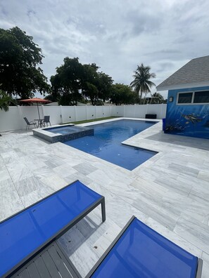 Outdoor pool, a heated pool