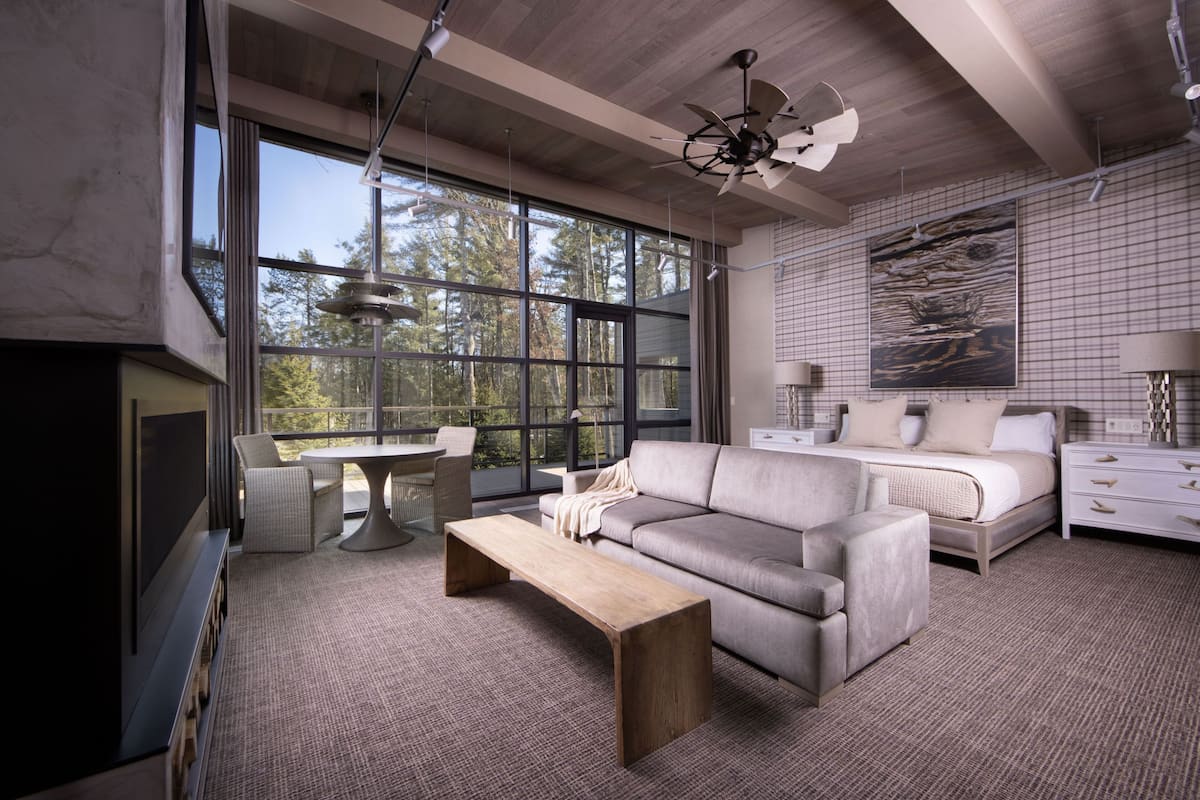 Chalet rustique Prestige, balcon | 1 chambre, literie de qualité, coffre-fort, bureau