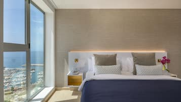 Sea View Apartment-Serenity Suite | 1 υπνοδωμάτιο, κλινοσκεπάσματα υψηλής ποιότητας, πουπουλένια παπλώματα