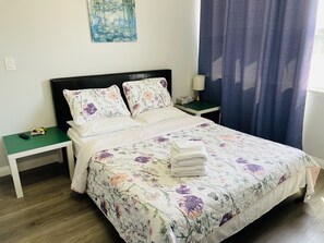 3 bedrooms, memory-foam beds, in-room safe, desk