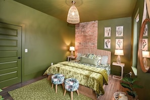 1 غرفة نوم ومكتب ومكواة/لوح كي وواي فاي