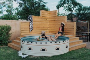 Outdoor spa tub - Group Gatherings ☀ Property Buyout at The Desert Compass (Albuquerque)