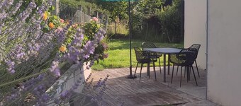 Maison individuelle avec jardin clos