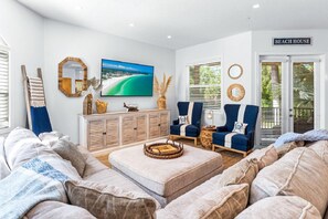 Townhome, Multiple Beds (Off the Hook) | Living area | 32-inch Smart TV with cable channels, TV, toys - Off the Hook by Beachside Management (Siesta Key)