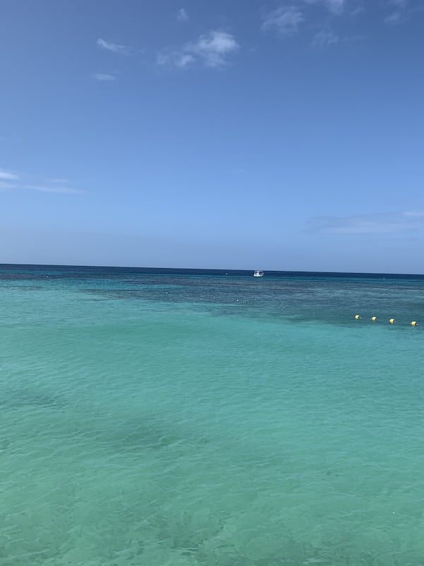 On the beach, sun loungers, beach towels