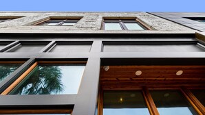 A modern building with large windows and a wooden ceiling. - The Kress Brunswick (Brunswick)
