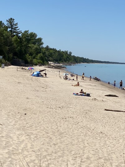 Cozy Sandy Pines Cottage Suite, right on Lake Huron in a Carolinian Forest, 