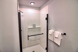 Shower, hair dryer, towels - Chic Ultramodern Studio Loft w/ Designer Features (Saint Louis)