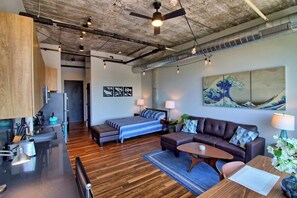 TV, offices - Chic Ultramodern Studio Loft w/ Designer Features (Saint Louis)