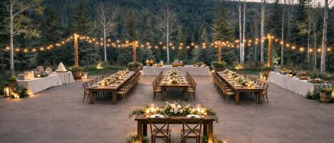 Aussenbereich für Bankette