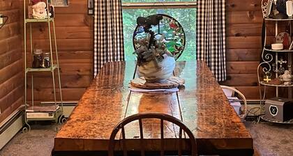 Beautifully decorated large private log home 10 minutes from the mountain.