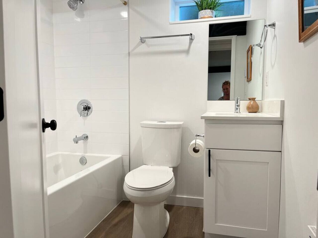 Hair dryer, towels