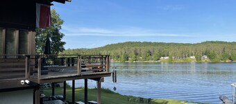 Waterfront Chalet with expansive views of lake & mountains.