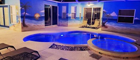 Outdoor pool, a heated pool