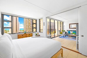 1 bedroom, iron/ironing board, free WiFi, bed sheets - 12fl Waikiki condo w/ lanai, pool & parking (Honolulu)
