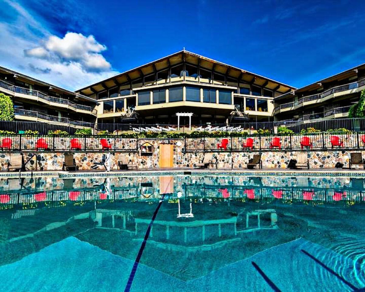 Key card access to the outdoor pool at the Lakeview hotel.