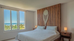 Deluxe appartement, 2 slaapkamers, gedeeltelijk uitzicht op zee, langs het strand