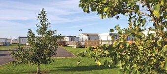 Spacious 12ft wide caravan with one double and one twin.