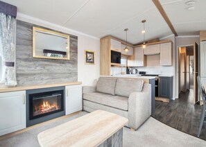 Living area - Luxurious and contemporary caravan. (Summerhill, Amroth)