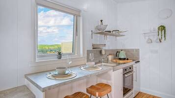 Fridge, oven, stovetop, toaster