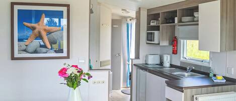 Fridge, oven, stovetop, toaster