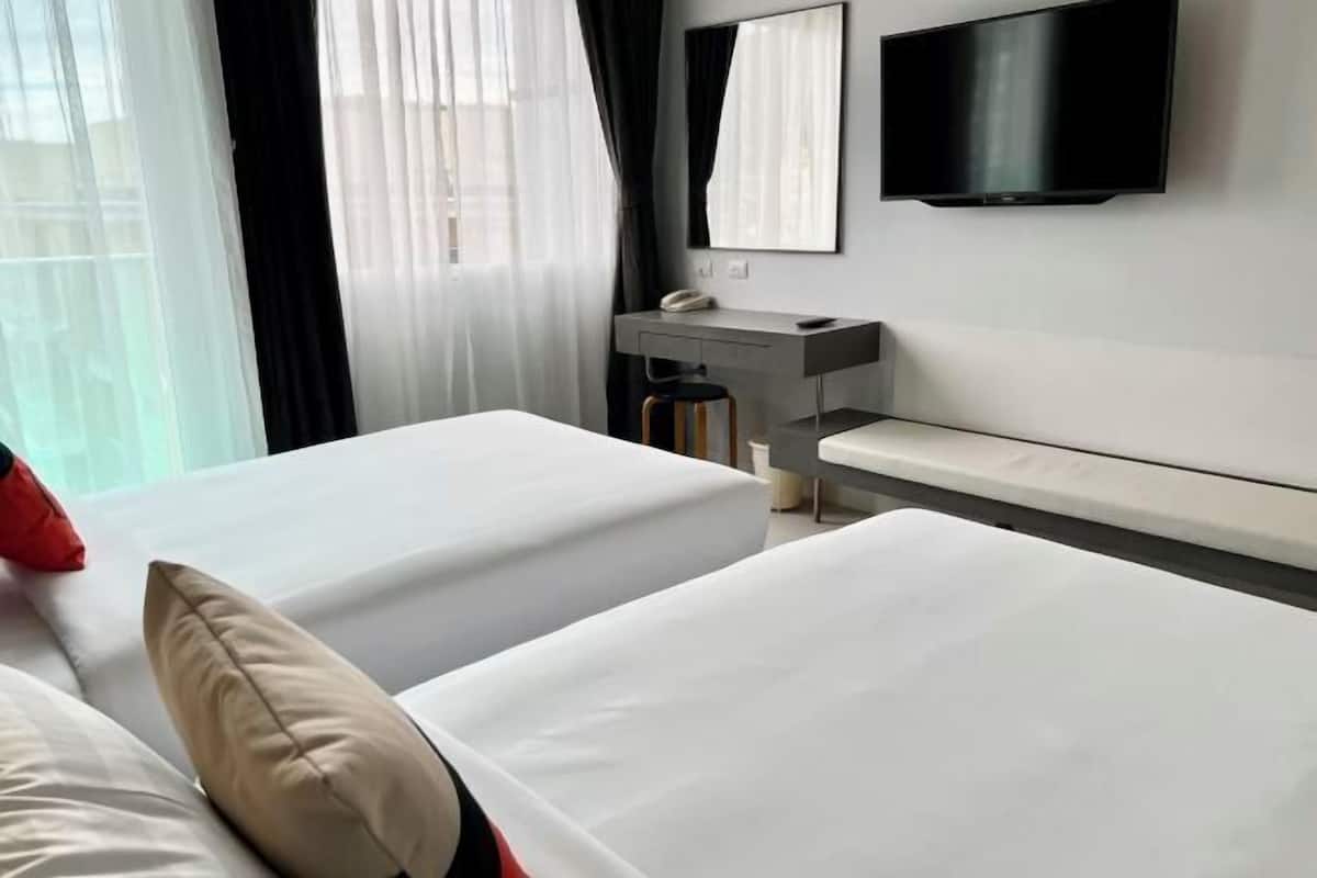 In-room safe, desk, laptop workspace, blackout drapes