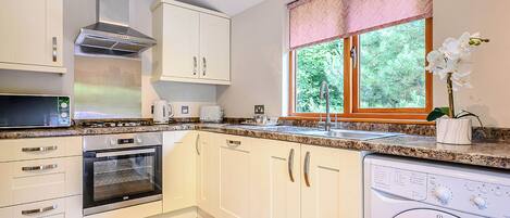 Réfrigérateur, four, plaque de cuisson, grille-pain