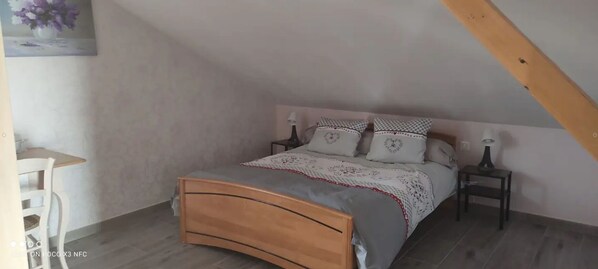 2 bedrooms, iron/ironing board, travel crib, free WiFi