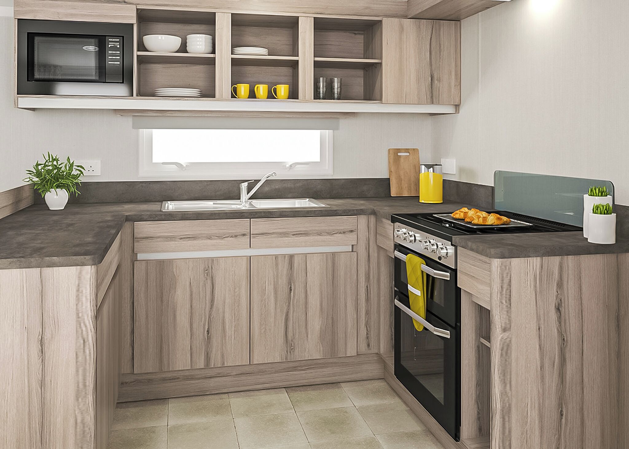 Fridge, oven, stovetop, toaster