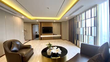Penthouse Cao cấp | 1 phòng ngủ, minibar, bàn, khu vực làm việc phù hợp cho laptop