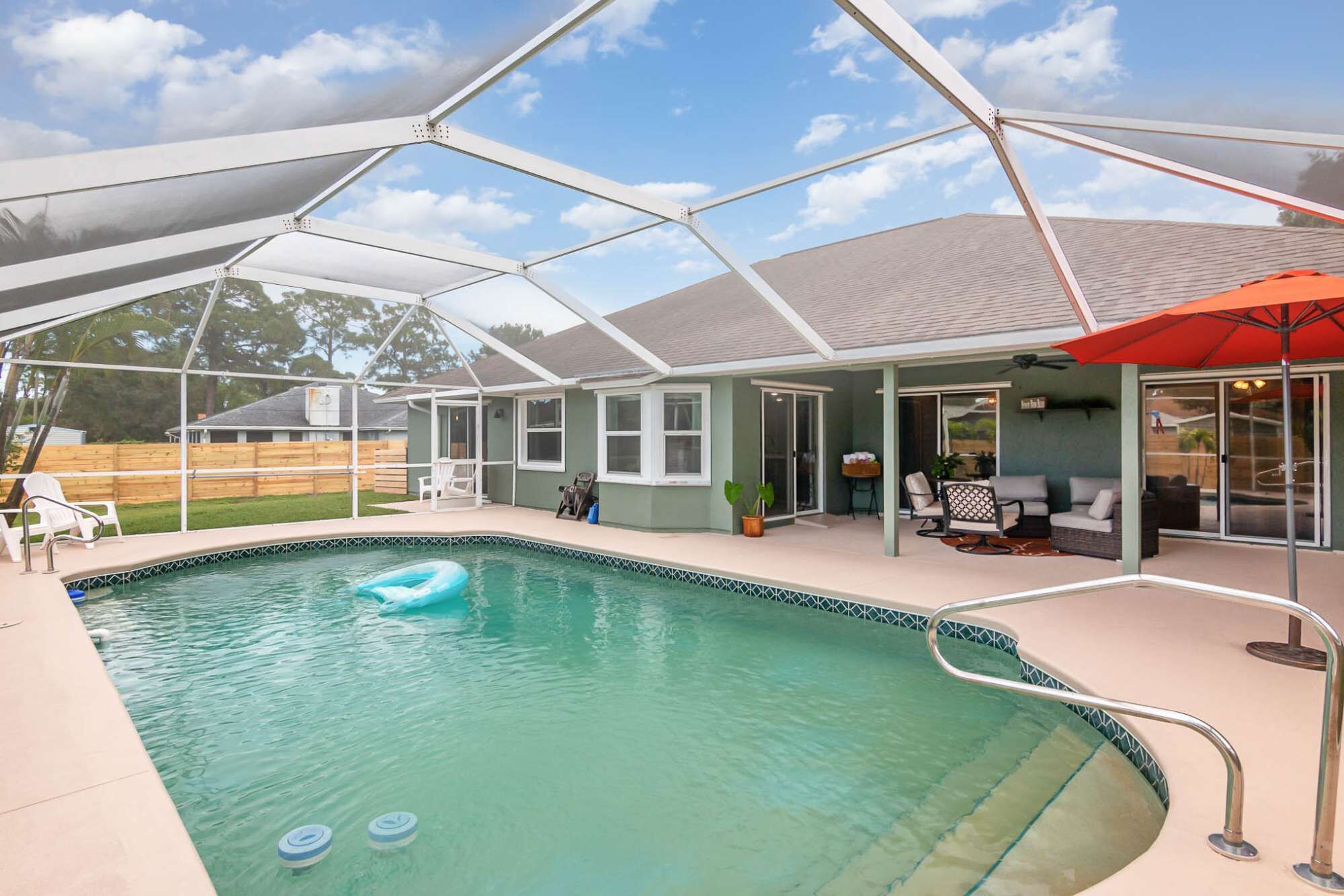 A heated pool