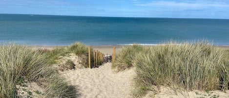 Vlak bij het strand