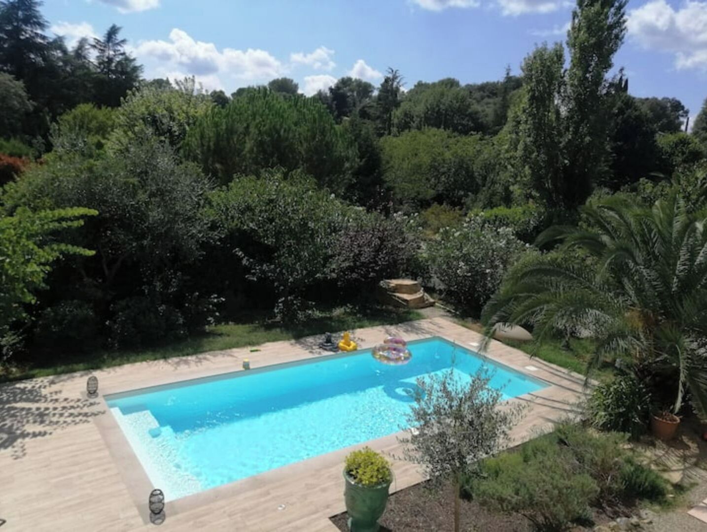 Piscine extérieure, piscine chauffée