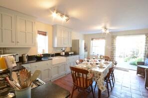 Fridge, dishwasher, cookware/dishes/utensils - Pebble Beach Cottage, Aldeburgh (Aldeburgh)