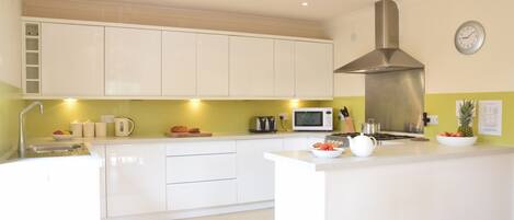 Fridge, cookware/dishes/utensils