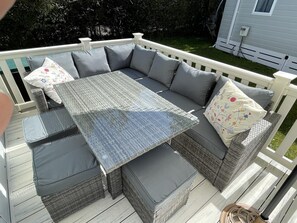 Ferienhütte, Mehrere Betten | Balkon