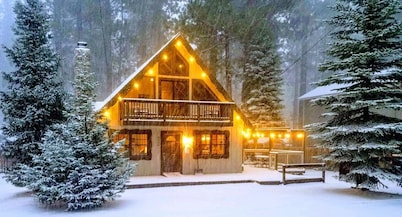 Cozy A-Frame, wood fireplace, games, pets, wheelchair-friendly