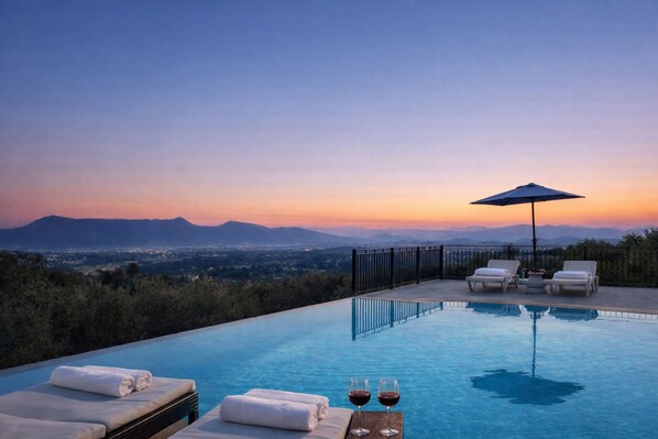 Outdoor pool - Villa Olea Corfu – Exclusive Villa with Infinity Pool & Panoramic Views (Γαστούρι)