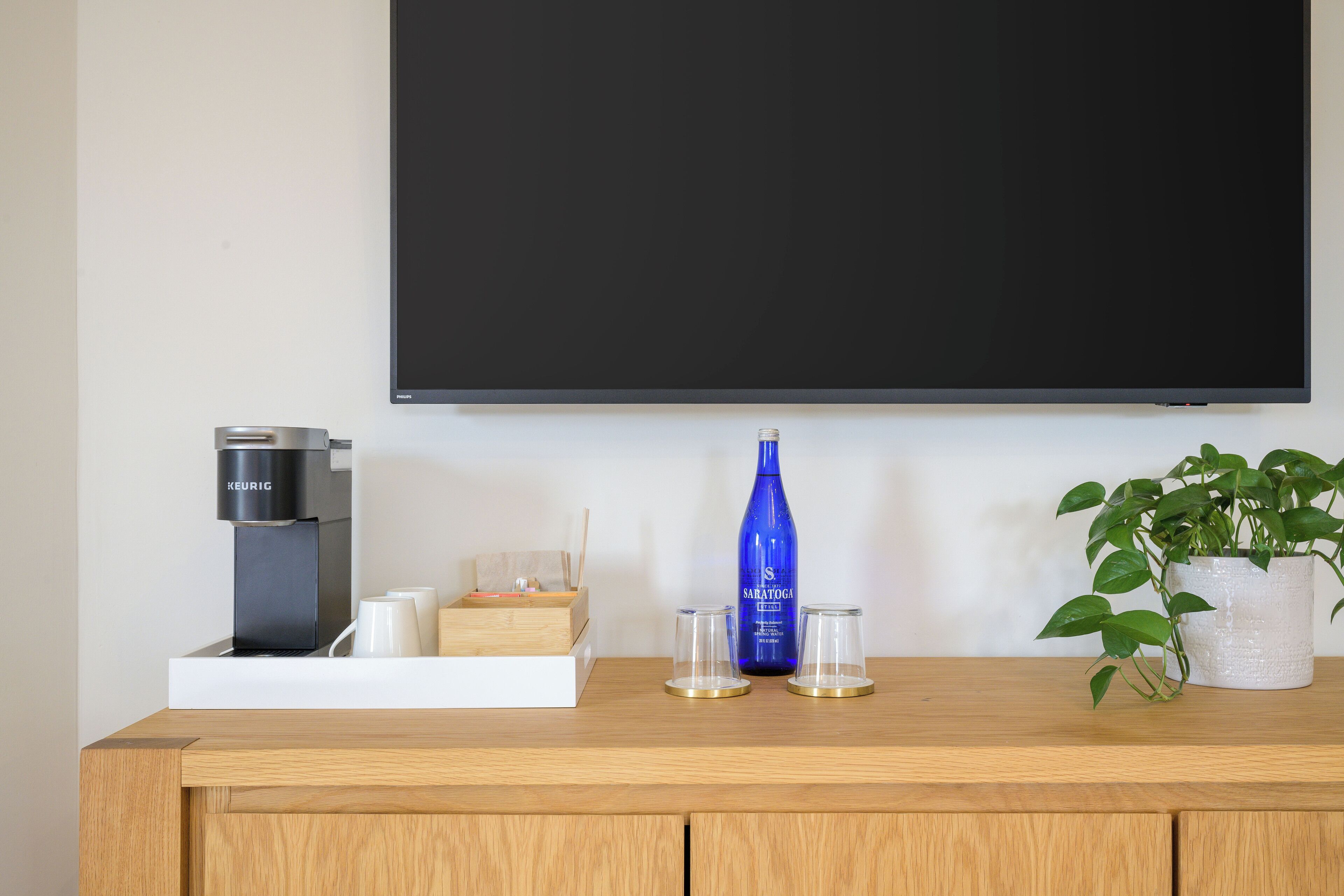 55-inch Smart TV with cable channels, Netflix, streaming services