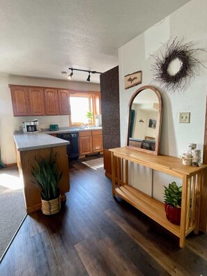 Fridge, microwave, oven, stovetop - Downtown "Green Room" at Villages on Aurora (Ironwood)
