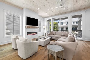 TV, fireplace, stereo - Drift Away 30A|Easy Beach Access|New Construction|Private Pool|Rooftop Deck (Santa Rosa BEach)