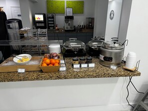 Free daily buffet breakfast