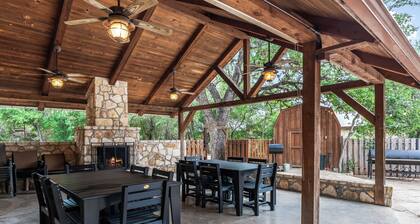 Directly ON THE Frio river, with a private pool and room for up to 37!