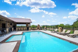 Pool - Private pool, volleyball, basketball, outdoor fireplace & less than 5-minute drive to THE Frio River (Concan)
